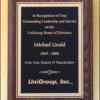 Walnut Stained Piano Finish Plaque