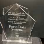 Custom engraved acrylic for Don Hendricks award